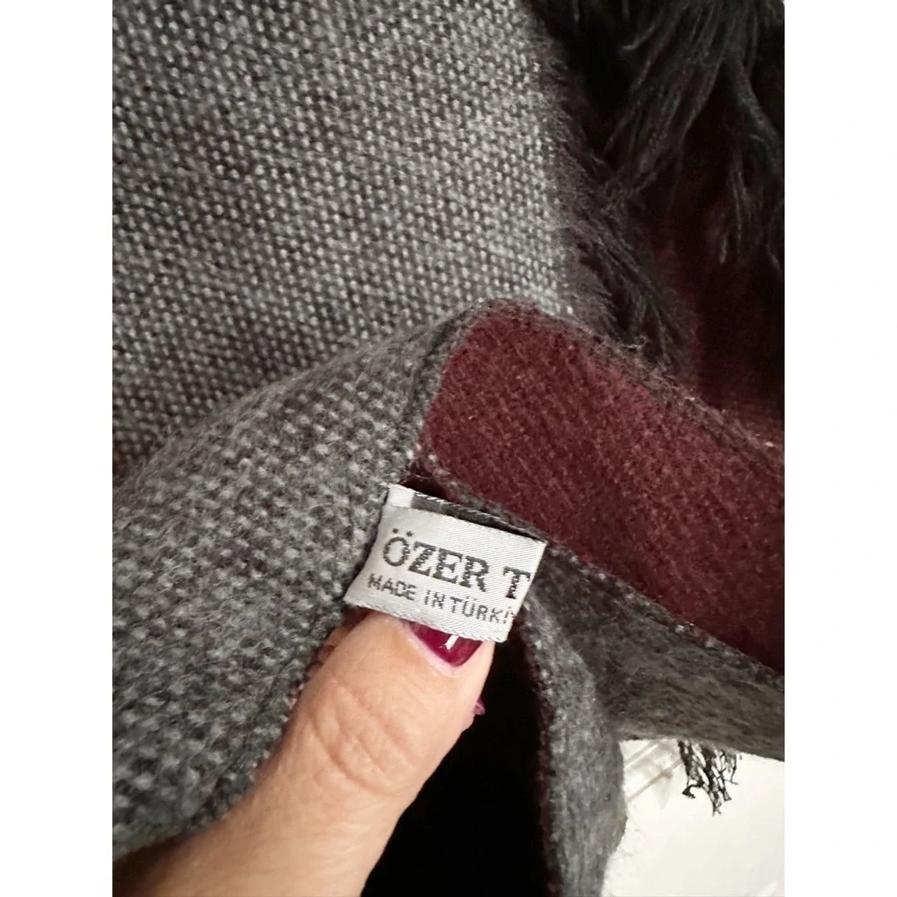 Ozer Tekstil Blanket Wool Scarf Throw Made in Turkey
